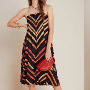 Anthropologie Multicolor Striped Midi Dress
